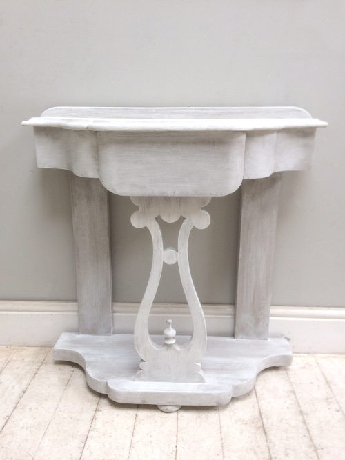 old painted console table